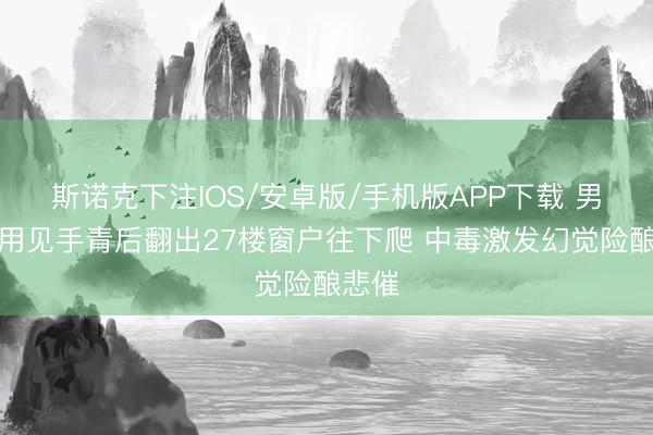 斯诺克下注IOS/安卓版/手机版APP下载 男人食用见手青后翻出27楼窗户往下爬 中毒激发幻觉险酿悲催