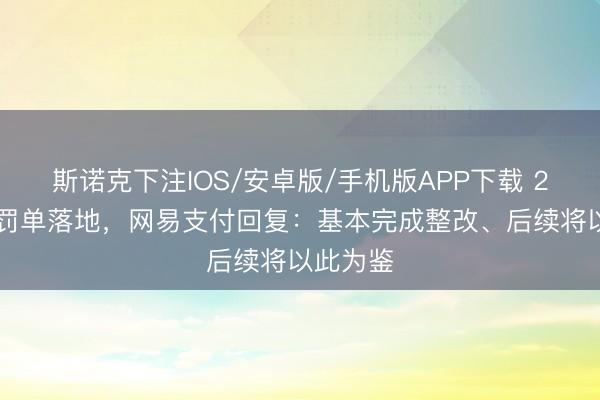 斯诺克下注IOS/安卓版/手机版APP下载 220余万罚单落地，网易支付回复：基本完成整改、后续将以此为鉴
