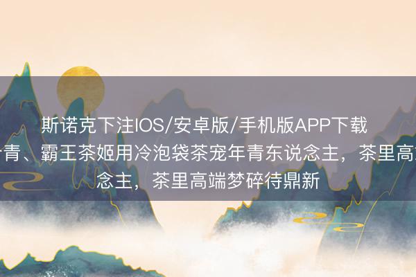 斯诺克下注IOS/安卓版/手机版APP下载 小罐茶、竹叶青、霸王茶姬用冷泡袋茶宠年青东说念主，茶里高端梦碎待鼎新
