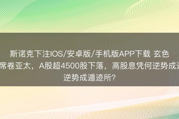 斯诺克下注IOS/安卓版/手机版APP下载 玄色星期一席卷亚太,A股超4500股下落,高股息凭何逆势成遁迹所?