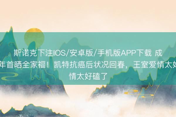 斯诺克下注IOS/安卓版/手机版APP下载 成婚15年首晒全家福！凯特抗癌后状况回春，王室爱情太好磕了