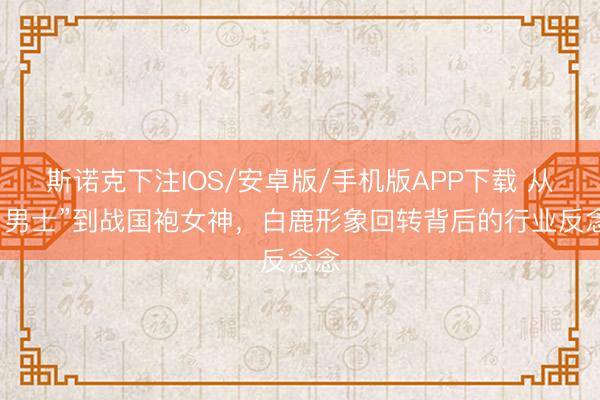 斯诺克下注IOS/安卓版/手机版APP下载 从“白男士”到战国袍女神,白鹿形象回转背后的行业反念念