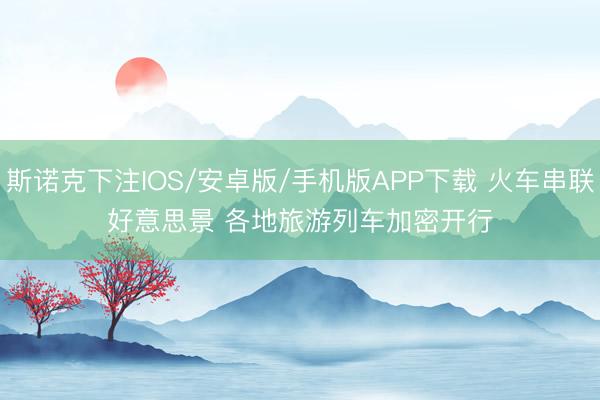 斯诺克下注IOS/安卓版/手机版APP下载 火车串联好意思景 各地旅游列车加密开行
