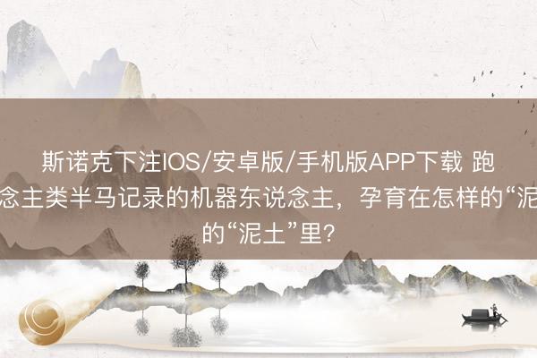 斯诺克下注IOS/安卓版/手机版APP下载 跑赢东说念主类半马记录的机器东说念主,孕育在怎样的“泥土”里?