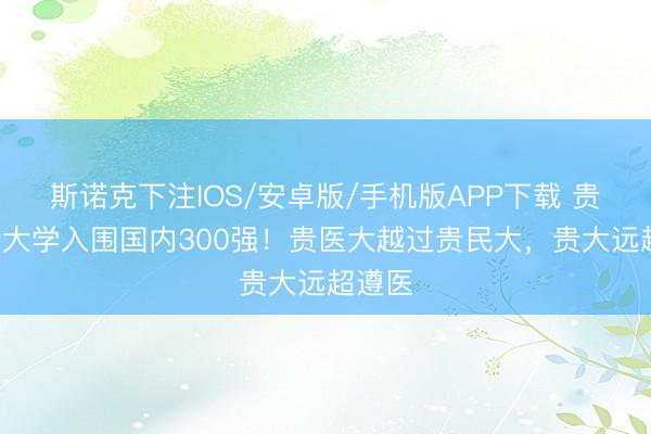 斯诺克下注IOS/安卓版/手机版APP下载 贵州6所大学入围国内300强!贵医大越过贵民大,贵大远超遵医